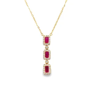 RUBY DIAMOND NECKLACE 18KY