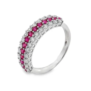 RUBY DIAMOND RING 18KW