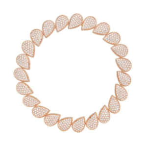 18K ROSE GOLD 23 L MOTIF DIAMOND NECKLACE