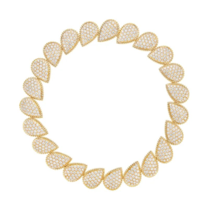 18K YELLOW GOLD 23 L MOTIF DIAMOND NECKLACE