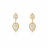 18K YELLOW GOLD XS AND S MOTIF DIAMOND EARRING