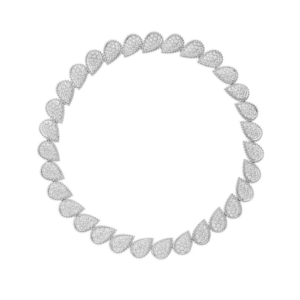 18K WHITE GOLD 31 M MOTIF DIAMOND NECKLACE