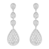 18K WHITE GOLD 4 MOTIF DIAMOND EARRING