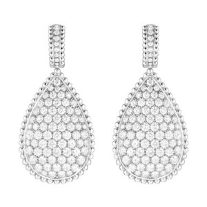 18K WHITE GOLD XXL MOTIF DIAMOND EARRING