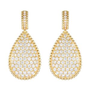 18K YELLOW GOLD XXL MOTIF DIAMOND EARRING
