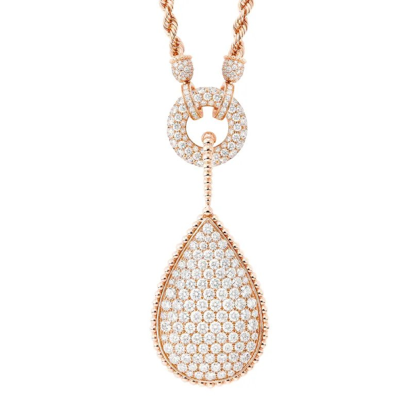 18K ROSE GOLD XXL MOTIF DIAMOND NECKLACE