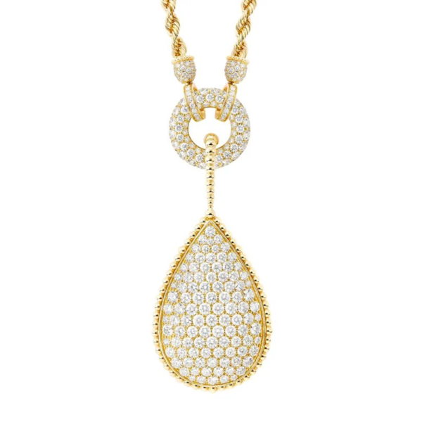 18K YELLOW GOLD XXL MOTIF DIAMOND NECKLACE