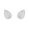 18K WHITE GOLD L MOTIF DIAMOND STUD EARRING