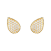 18K YELLOW GOLD L MOTIF DIAMOND STUD EARRING