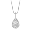 18K WHITE GOLD L MOTIF DIAMOND NECKLACE