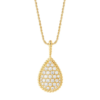 18K YELLOW GOLD L MOTIF DIAMOND NECKLACE