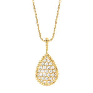 18K YELLOW GOLD L MOTIF DIAMOND NECKLACE