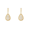 18K YELLOW GOLD M MOTIF DIAMOND EARRING