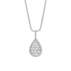 18K WHITE GOLD M MOTIF DIAMOND NECKLACE