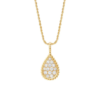 18K YELLOW GOLD M MOTIF DIAMOND NECKLACE