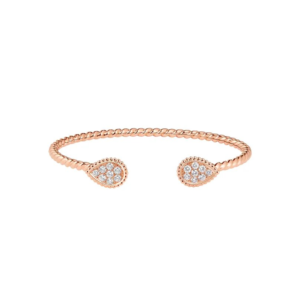 18K ROSE GOLD S MOTIF DIAMOND BRACELET