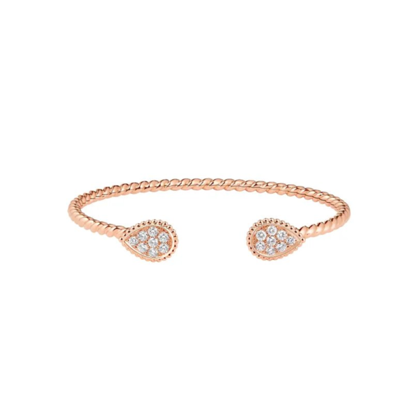 18K ROSE GOLD S MOTIF DIAMOND BRACELET