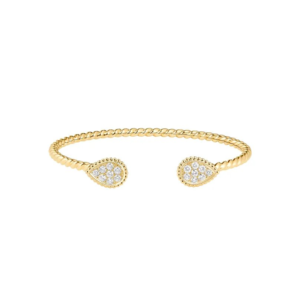 18K YELLOW GOLD S MOTIF DIAMOND BRACELET
