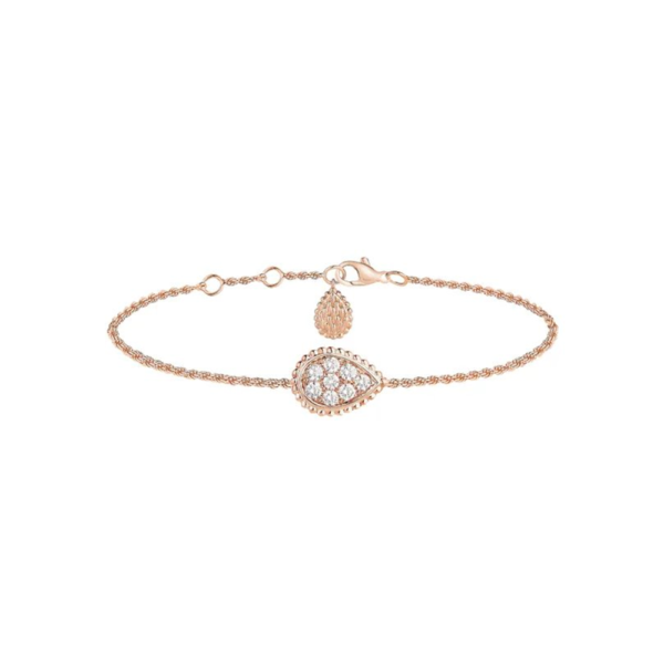 18K ROSE GOLD S MOTIF DIAMOND BRACELET