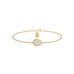 18K YELLOW GOLD S MOTIF DIAMOND BRACELET