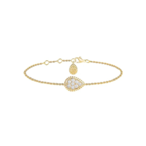 18K YELLOW GOLD S MOTIF DIAMOND BRACELET