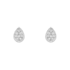 18K WHITE GOLD S MOTIF DIAMOND EARRING