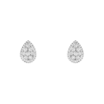 18K WHITE GOLD DIAMOND EARRING