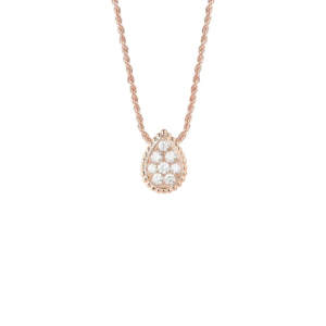 18K ROSE GOLD S MOTIF DIAMOND NECKLACE