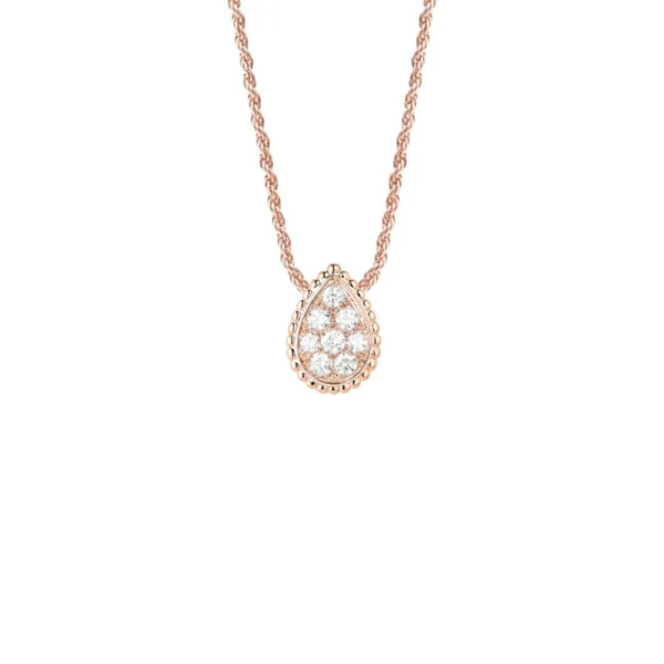 18K ROSE GOLD S MOTIF DIAMOND NECKLACE