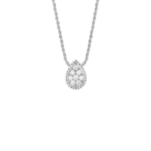 18K WHITE GOLD S MOTIF DIAMOND NECKLACE
