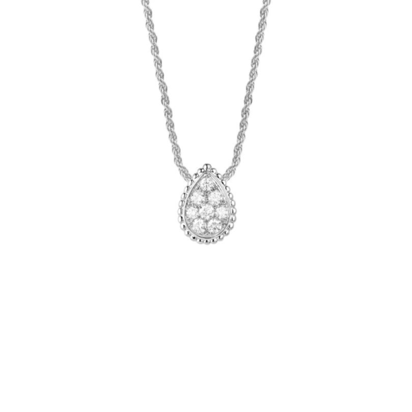 18K WHITE GOLD S MOTIF DIAMOND NECKLACE