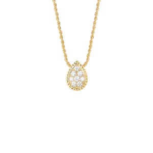 18K YELLOW GOLD S MOTIF DIAMOND NECKLACE