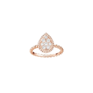 18K ROSE GOLD S MOTIF DIAMOND RING