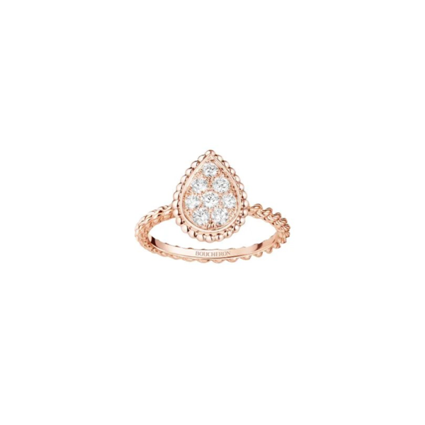 18K ROSE GOLD S MOTIF DIAMOND RING
