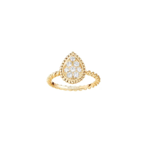 18K YELLOW GOLD S MOTIF DIAMOND RING