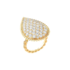 18K YELLOW GOLD L MOTIF DIAMOND RING