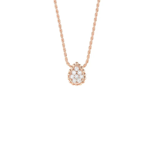 18K ROSE GOLD XS MOTIF DIAMOND NECKLACE