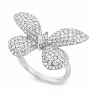 18K WHITE GOLD DIAMOND RING