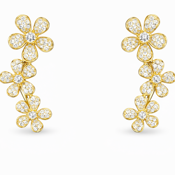 18K YELLOW GOLD DIAMOND EARRING