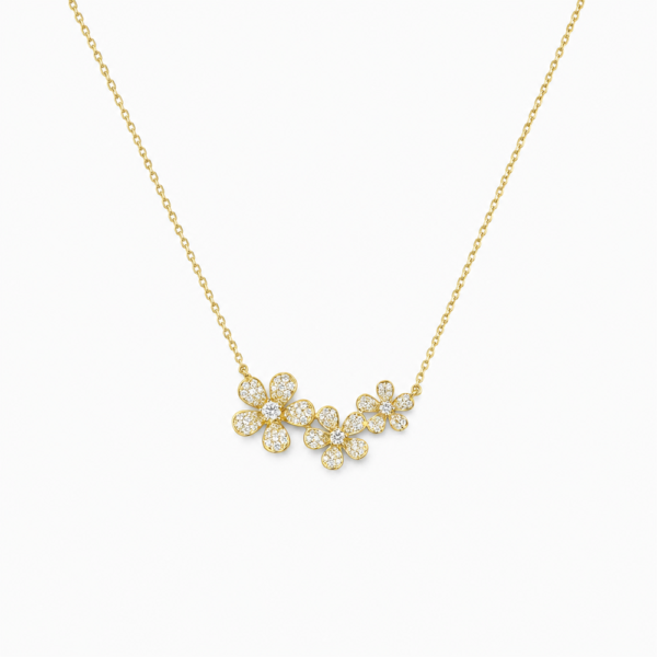 18K YELLOW GOLD DIAMOND NECKLACE
