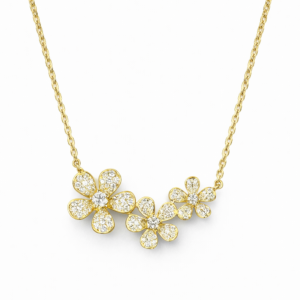 18K YELLOW GOLD DIAMOND NECKLACE