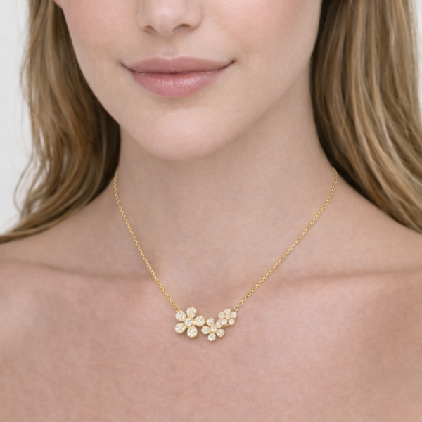 18K YELLOW GOLD DIAMOND NECKLACE