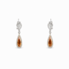 18K WHITE AND YELLOW GOLD TOPAZ AND DIAMOND EARRING