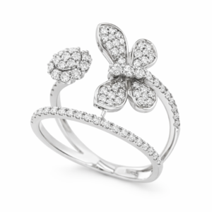 18K WHITE GOLD DIAMOND RING