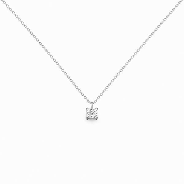 DIA STUD NECKLACE 1 18K WHITE GOLD DIAMOND NECKLACE