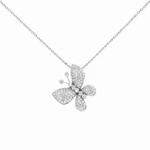 18K WHITE GOLD DIAMOND NECKLACE