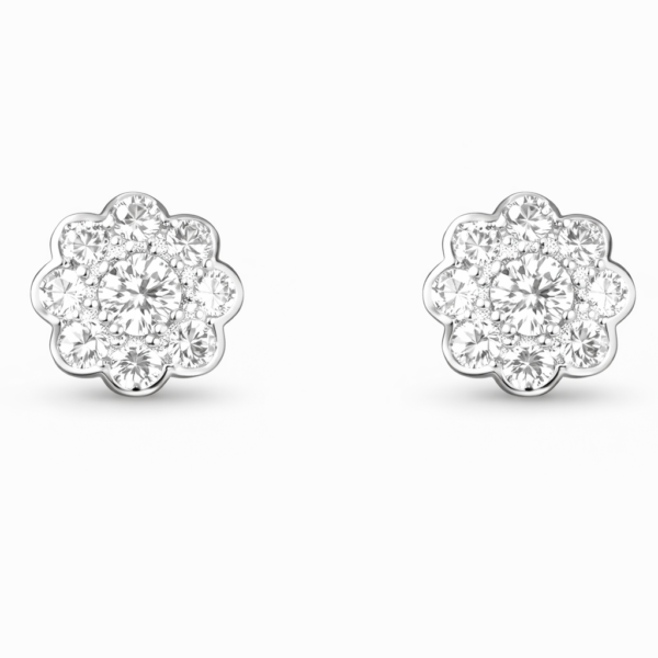 18K WHITE GOLD DIAMOND EARRING