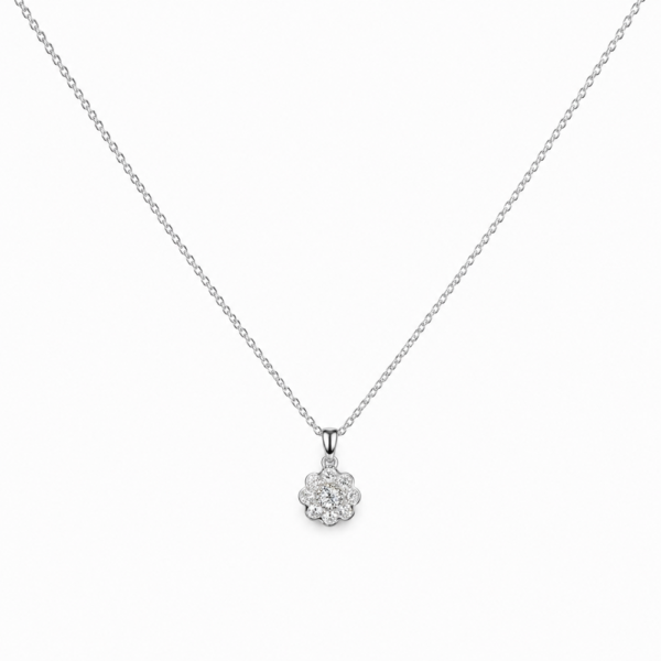 18K WHITE GOLD DIAMOND NECKLACE