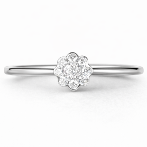 18K WHITE GOLD DIAMOND RING