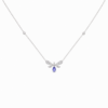 18K WHITE GOLD TANZANITE AND DIAMOND NECKLACE